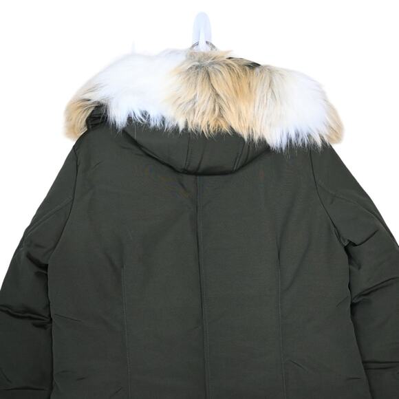 Sam Edelman Womens M Faux Fur Trim & Faux Shearling Lined Hooded Coat NEW - Picture 5 of 10